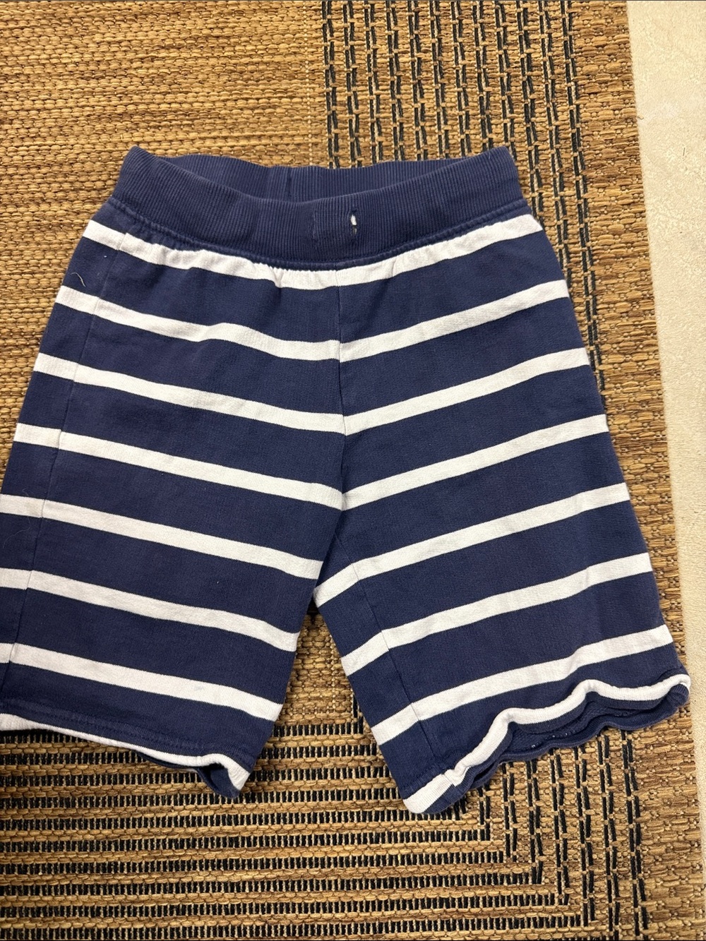 Hanna Andersson Navy and White Striped Girls Shorts